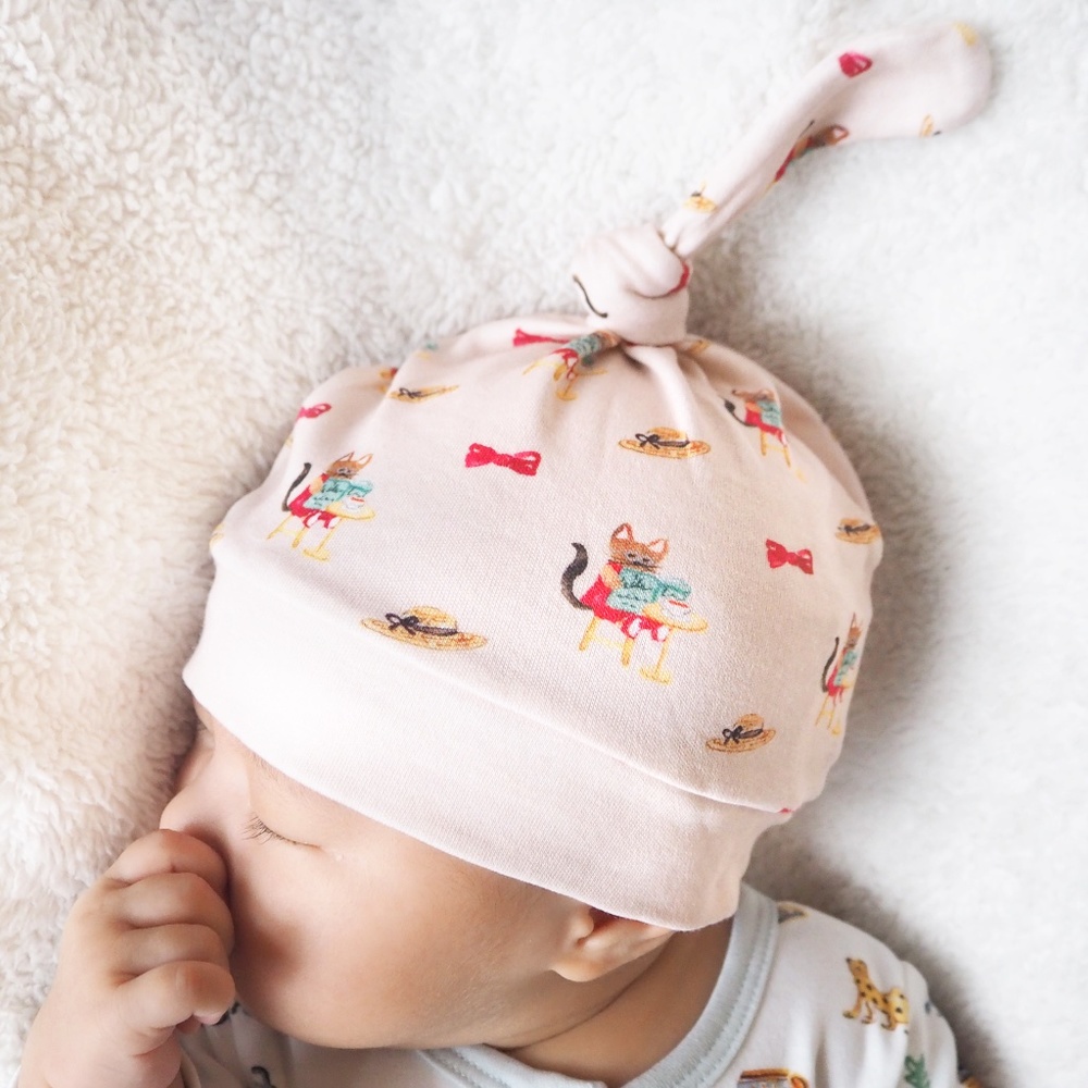 Organic Baby Knot Hat - Pink